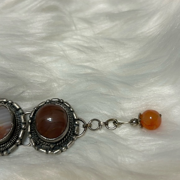 Elegant Silver and Multicolor Gemstone Bracelet - Picture 4 of 8